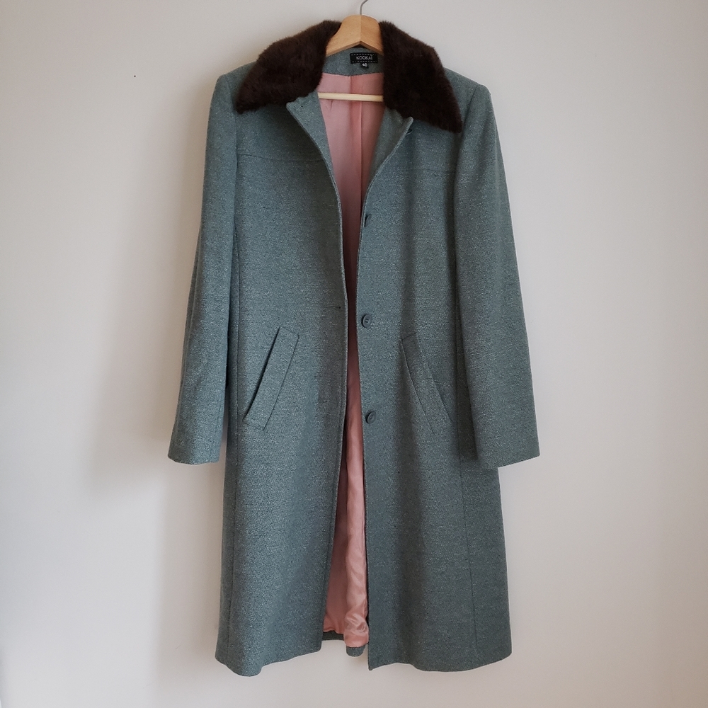 🧚🏼‍♀️ Cottagecore: KOOKAI Winter Pea Coat w/ Faux Fur Collar Size 8